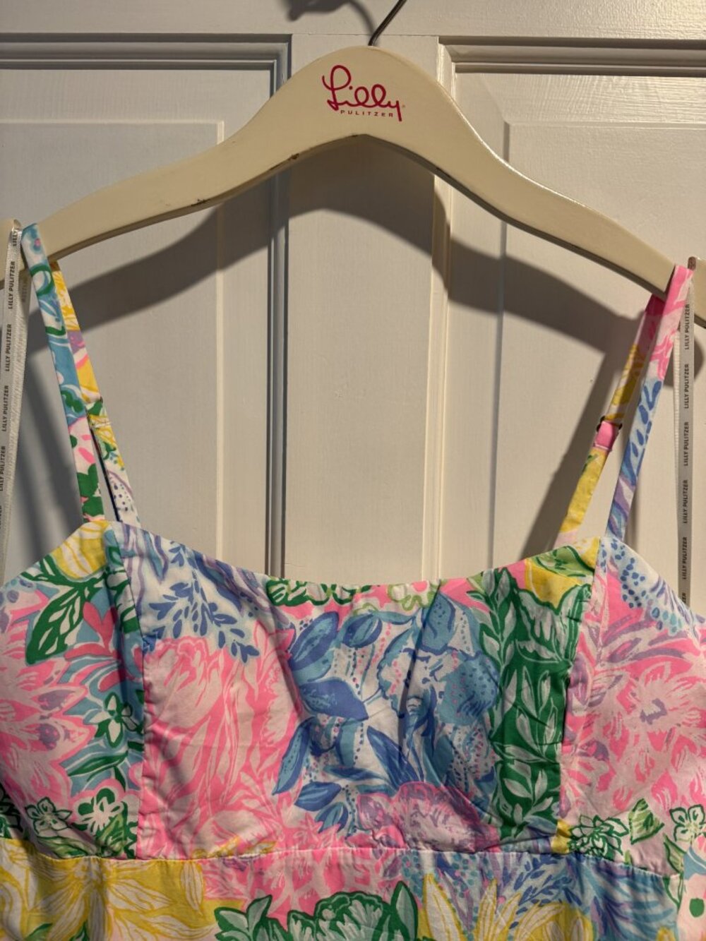 NWT! Lilly Pulitzer Haliey Midi Dress Multi Bright Delight Patch 14